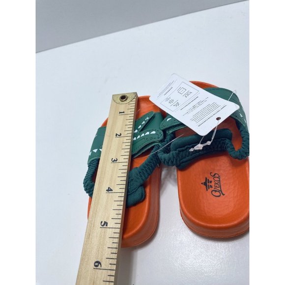 Brand New Boys Toddler Size 4 Green Crocodile Slip On Sandals Shoes Size 20/4 US - Picture 14 of 14